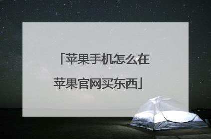 苹果手机怎么在苹果官网买东西