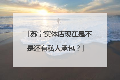 苏宁实体店现在是不是还有私人承包?