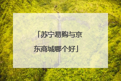 苏宁易购与京东商城哪个好