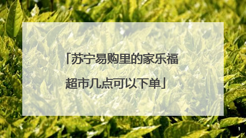 苏宁易购里的家乐福超市几点可以下单