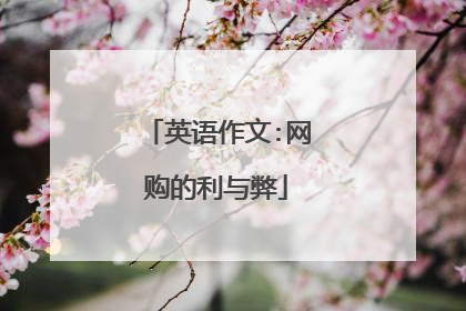 英语作文:网购的利与弊