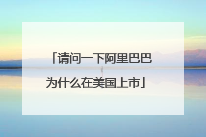 请问一下阿里巴巴为什么在美国上市