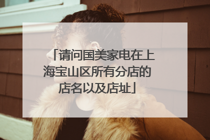 请问国美家电在上海宝山区所有分店的店名以及店址