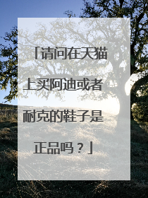 请问在天猫上买阿迪或者耐克的鞋子是正品吗?