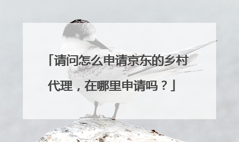 请问怎么申请京东的乡村代理,在哪里申请吗?