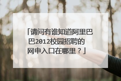 请问有谁知道阿里巴巴2012校园招聘的网申入口在哪里?