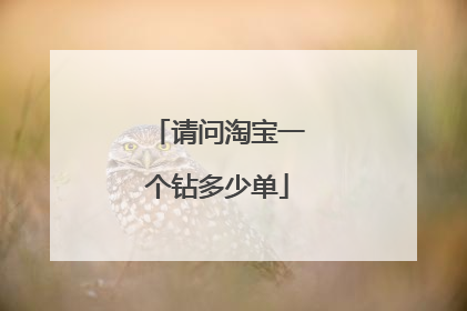 请问淘宝一个钻多少单