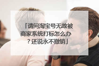 请问淘宝号无故被商家系统打标怎么办？还说永不撤销