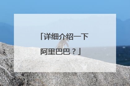 详细介绍一下阿里巴巴?