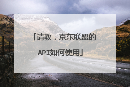 请教,京东联盟的API如何使用