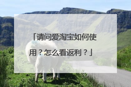 请问爱淘宝如何使用?怎么看返利?