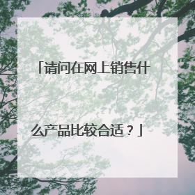 请问在网上销售什么产品比较合适?