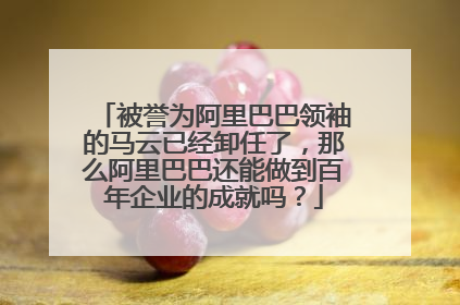 被誉为阿里巴巴领袖的马云已经卸任了,那么阿里巴巴还能做到百年企业的成就吗?