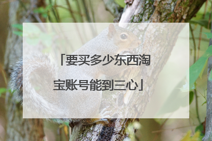 要买多少东西淘宝账号能到三心