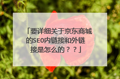 要详细关于京东商城的SEO内链接和外链接是怎么的??