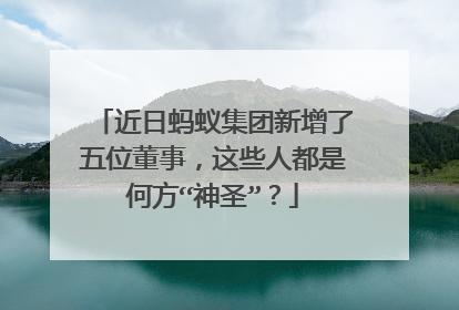 近日蚂蚁集团新增了五位董事,这些人都是何方“神圣”?