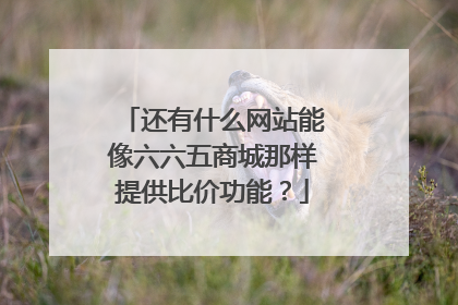 还有什么网站能像六六五商城那样提供比价功能?