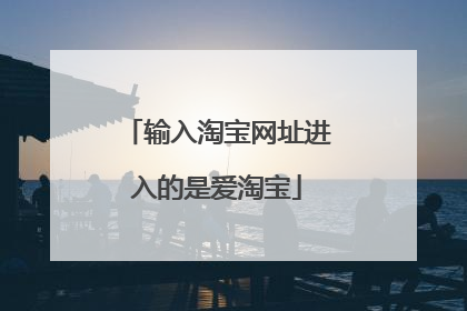 输入淘宝网址进入的是爱淘宝