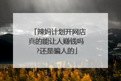 辣妈计划开网店真的能让人赚钱吗?还是骗人的