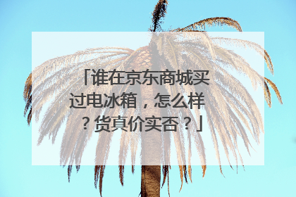 谁在京东商城买过电冰箱,怎么样?货真价实否?