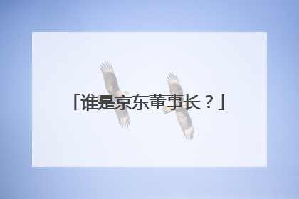 谁是京东董事长?