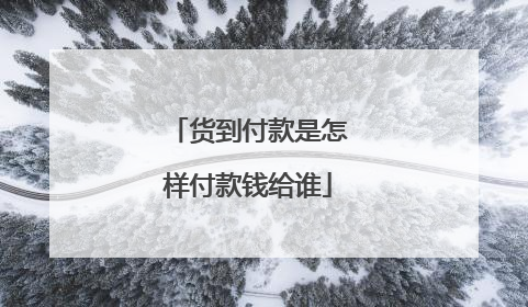 货到付款是怎样付款钱给谁