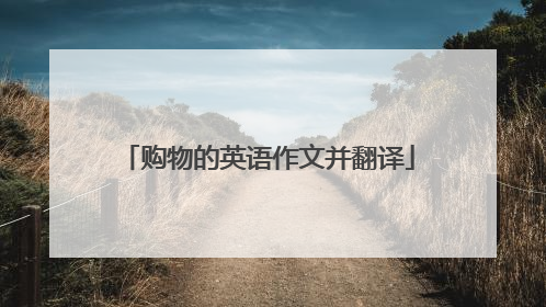 购物的英语作文并翻译