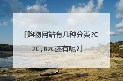 购物网站有几种分类?C2C,B2C还有呢?