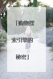 购物搜索引擎的秘密