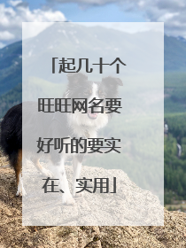 起几十个旺旺网名要好听的要实在、实用