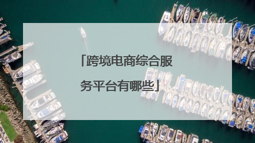 跨境电商综合服务平台有哪些