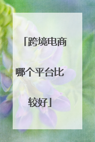跨境电商哪个平台比较好