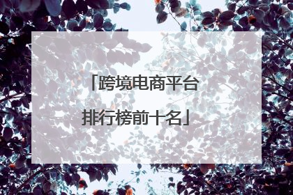 跨境电商平台排行榜前十名
