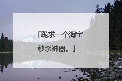 跪求一个淘宝秒杀神器。