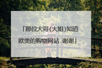 那位大哥(大姐)知道欧美的购物网站.谢谢