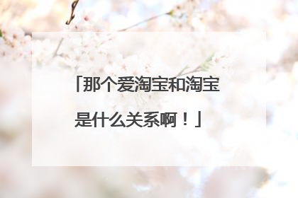那个爱淘宝和淘宝是什么关系啊！