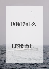 钉钉为什么卡的要命