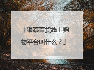 银泰百货线上购物平台叫什么?