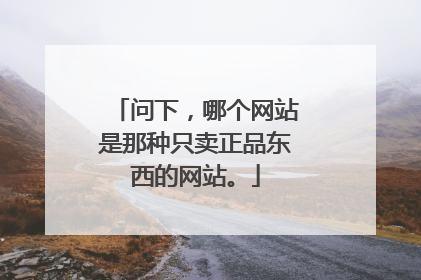 问下，哪个网站是那种只卖正品东西的网站。