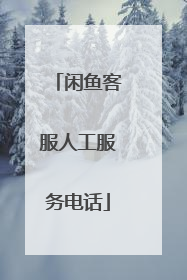 闲鱼客服人工服务电话