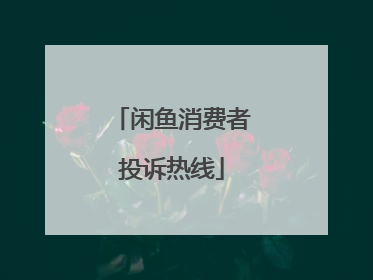 闲鱼消费者投诉热线