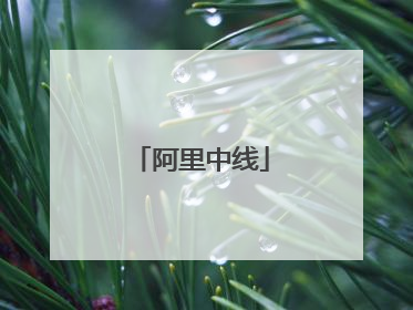 阿里中线