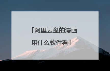 阿里云盘的漫画用什么软件看