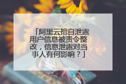 阿里云擅自泄露用户信息被责令整改,信息泄露对当事人有何影响?