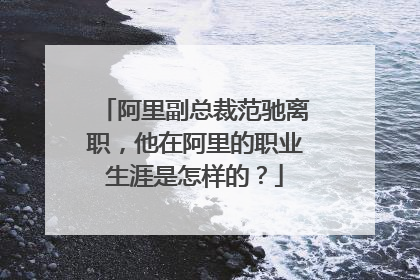 阿里副总裁范驰离职，他在阿里的职业生涯是怎样的？