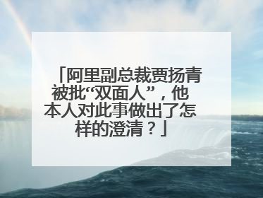 阿里副总裁贾扬青被批“双面人”,他本人对此事做出了怎样的澄清?
