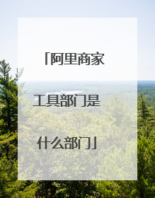 阿里商家工具部门是什么部门