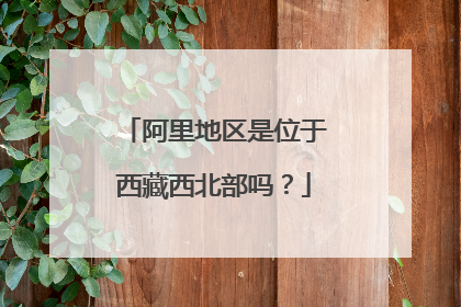 阿里地区是位于西藏西北部吗?