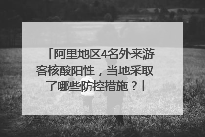 阿里地区4名外来游客核酸阳性,当地采取了哪些防控措施?