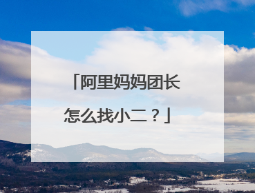 阿里妈妈团长怎么找小二?
